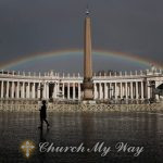 A rainbow shines over St. Peter