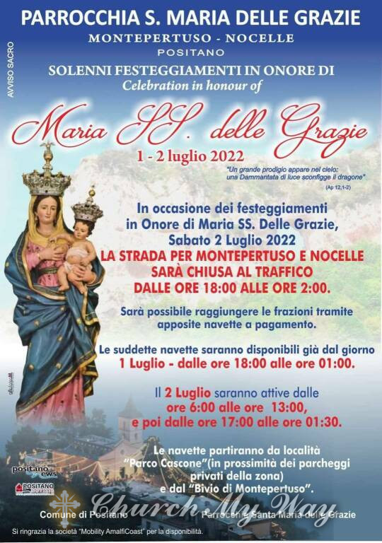 Positano: Montepertuso and Nocelle are preparing to celebrate Maria SS.  of Graces