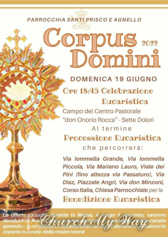 Sant'Agnello, the Corpus Domini procession.  Route and temporary changes to parking and traffic 