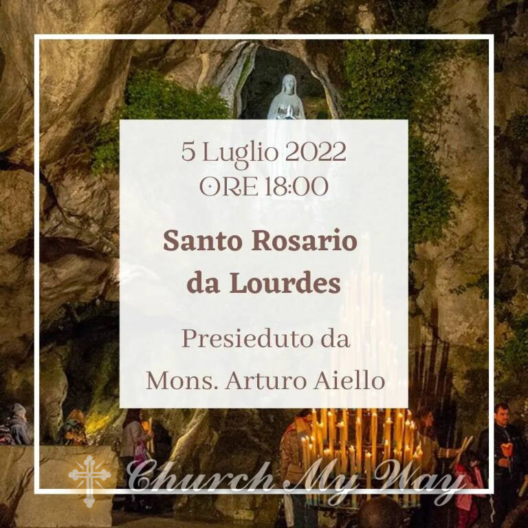 Piano di Sorrento, today the Bishop Mons. Arturo Aiello live from Lourdes for the Holy Rosary