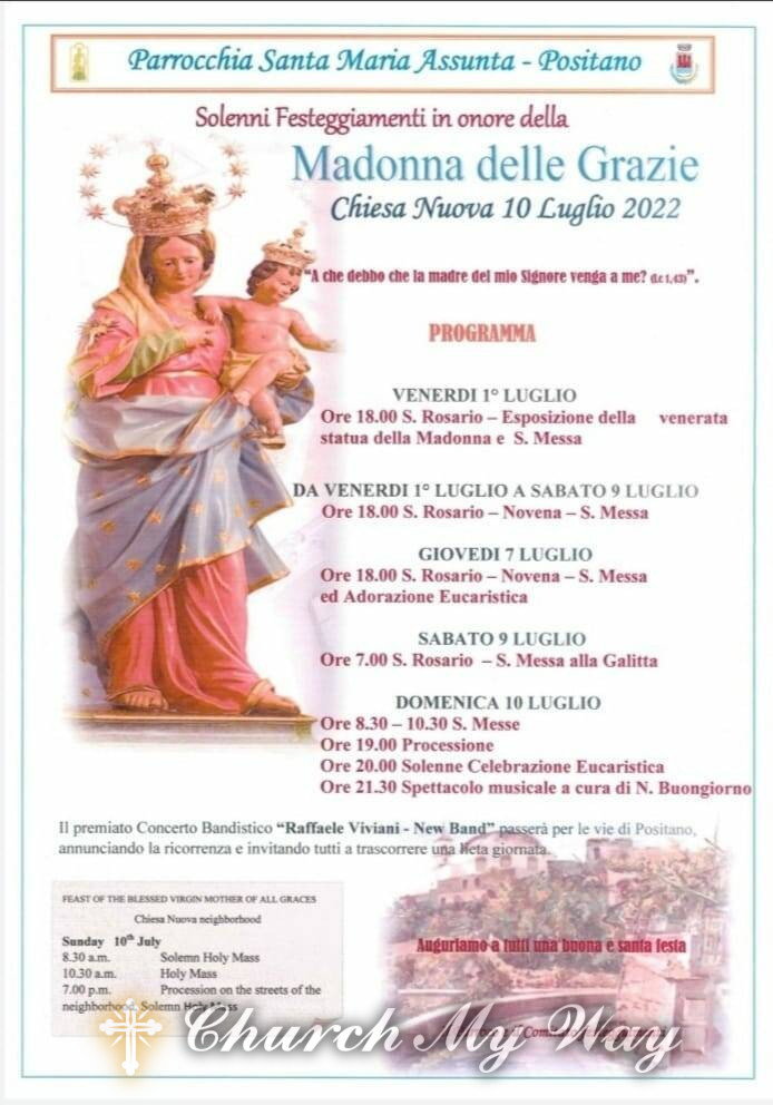 Positano, last day of celebrations in honor of the Madonna delle Grazie: today's program