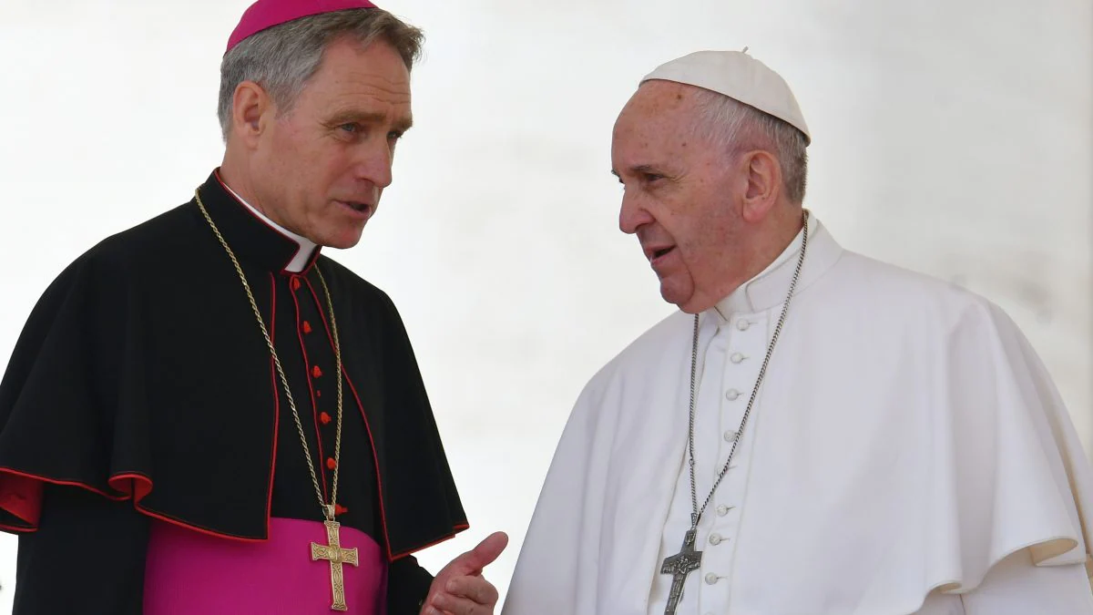 Father Georg Gaenswein with Pope Francis