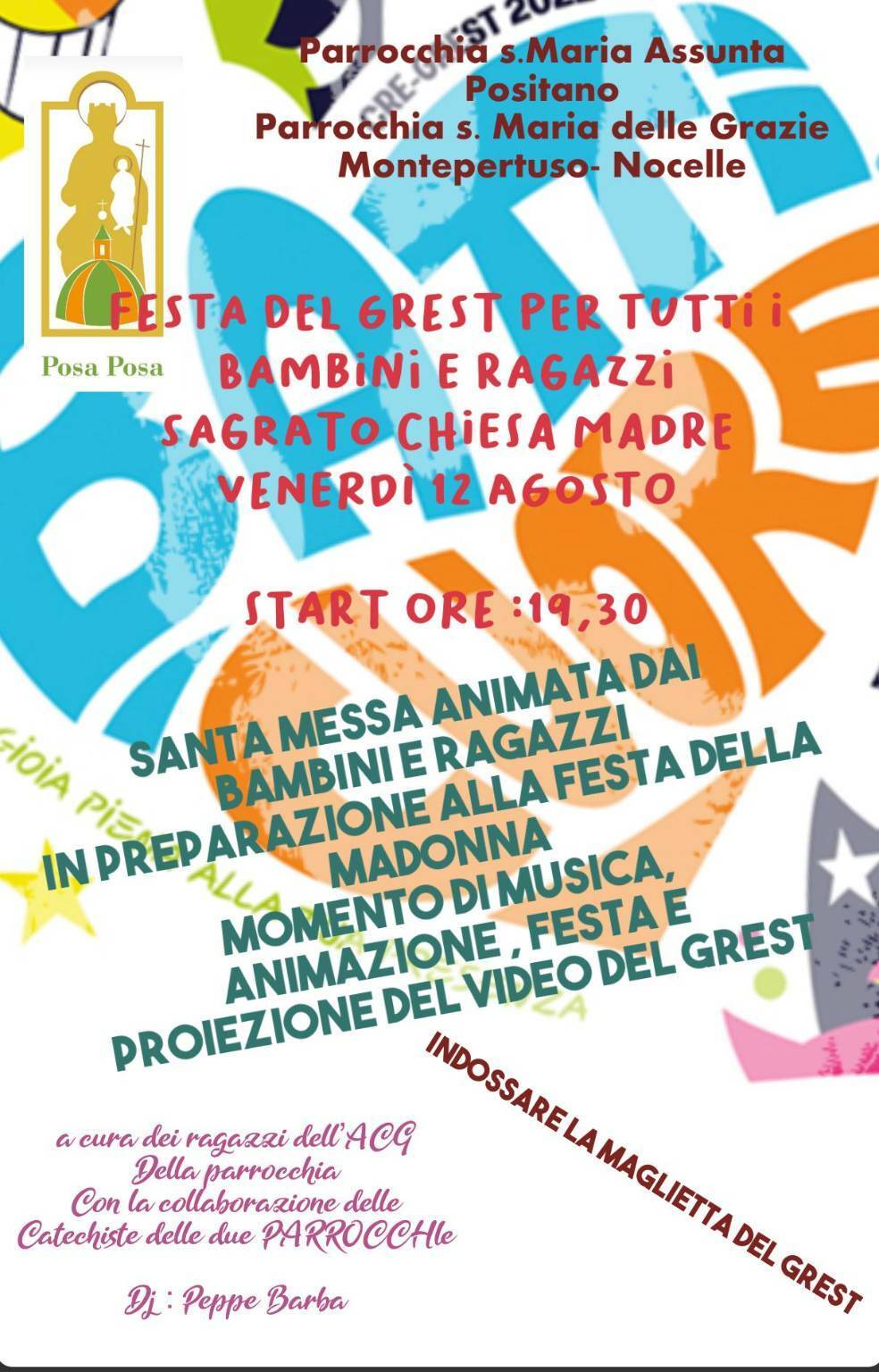 Positano, festival of the Grest for the children and young people of the local parishes